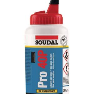 Adesivo PRO 40 P Soudal per esterni, poliuretanico, idroresistente, flacone 750 g, colore Ambra Direct Beschikbaar