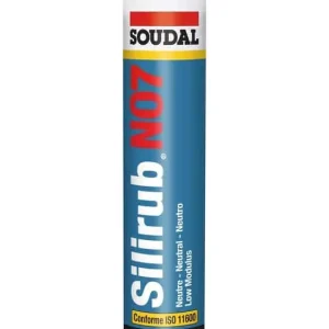 Korting Silicone Silirub N07 Soudal per edilizia e vetrata, neutro, cartuccia 300 ml, finitura Bianco