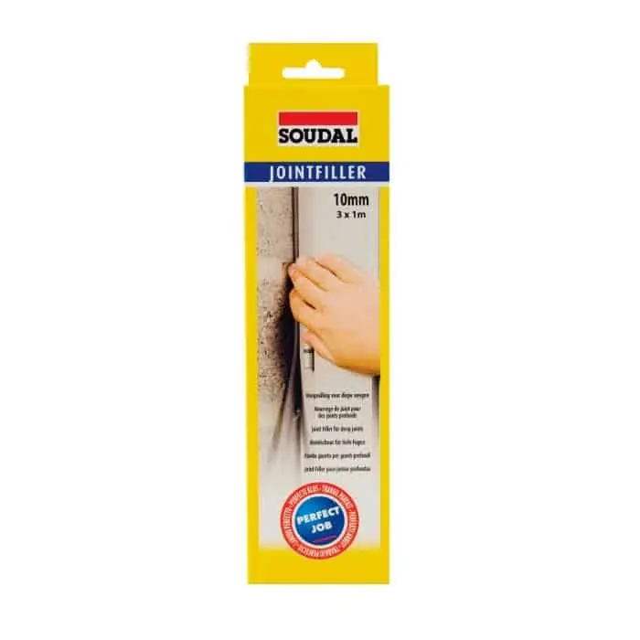 Kit Fondo Giunto Joint Filler Soudal per riempimento di fessure, diametro 10 mm, lunghezza 1 mt per 3 stringhe, finitura Grigio Speciale Aanbieding