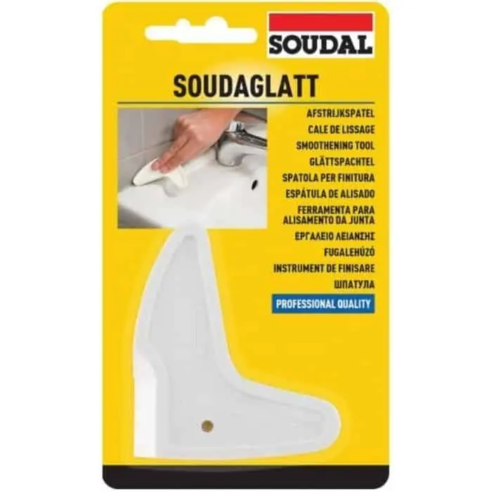 Spatola Soudaglatt Soudal per lisciare tutti i tipi di sigillante, finitura Bianco Weekendaanbieding