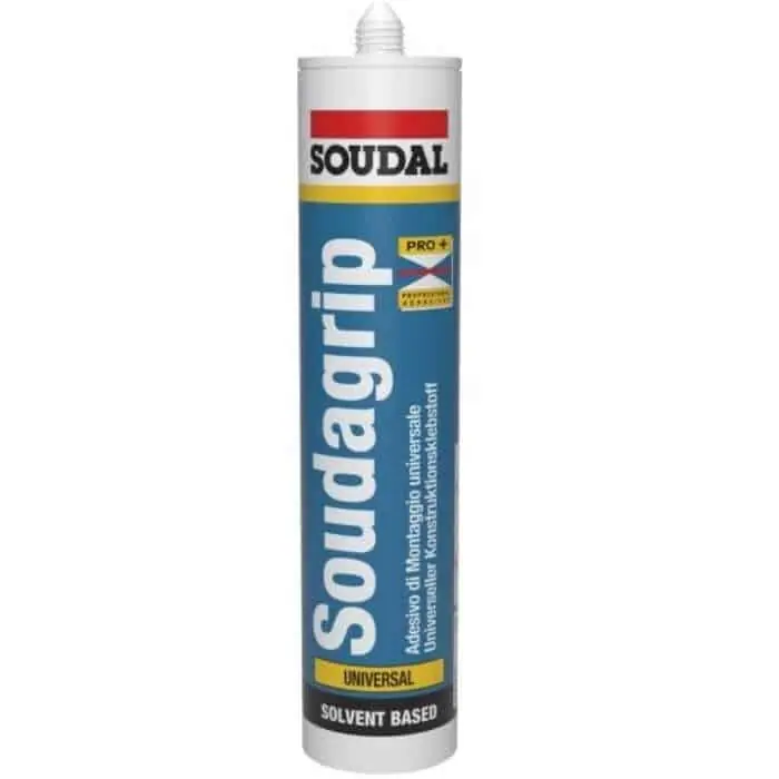 Speciale Aanbieding Adesivo Soudagrip Soudal, per elementi decorativi effetto ventosa, gomma sintetica, cartuccia 310 mm, finitura Beige
