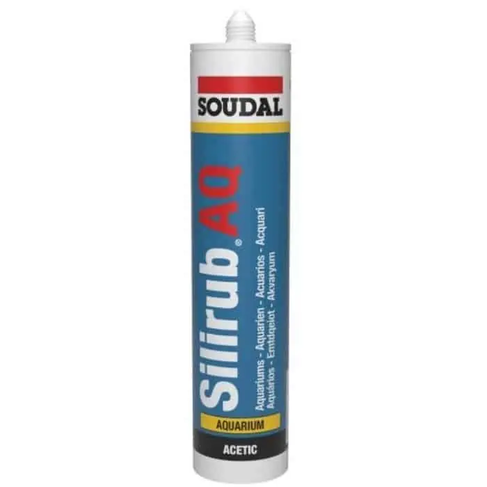 Tijdelijk Beschikbaar Silicone Silirub AQ Soudal per incollaggio vetro con vetro, acetico, cartuccia 310 ml, finitura Trasparente