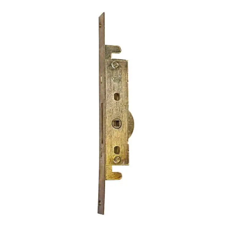 Cremonese a scatola quadra Ruffoni e Zoppi, altezza 240 mm, finitura Ottonato Korting