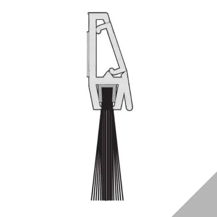 Sottoporta adesivo Pvc S1AL Roverplastik, con spazzolino da 20 mm, lunghezza 914 mm, finitura Alluminio Goedkoop