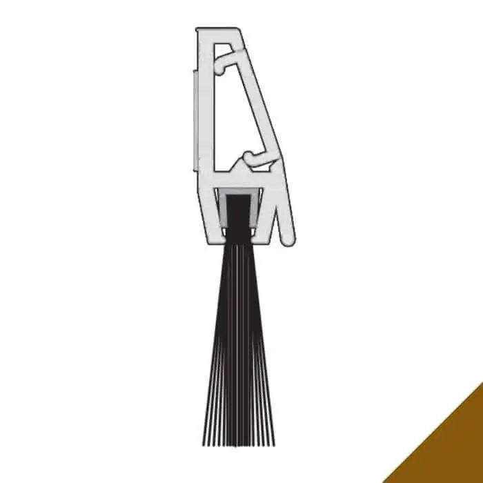 Beste Prijs Sottoporta adesivo Pvc S1RV Roverplastik, con spazzolino da 20 mm, lunghezza 914 mm, finitura Rovere