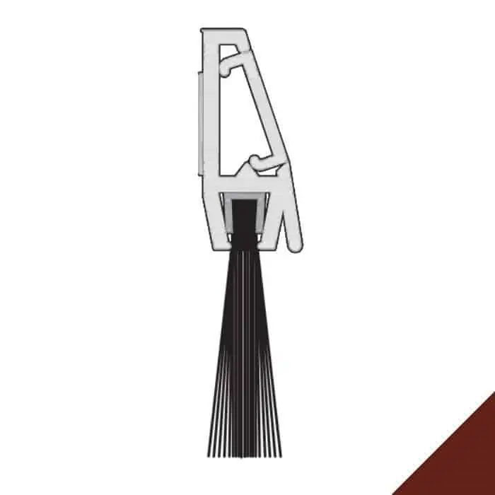 Goedkoop Sottoporta adesivo Pvc S1MG Roverplastik, con spazzolino da 20 mm, lunghezza 914 mm, finitura Mogano