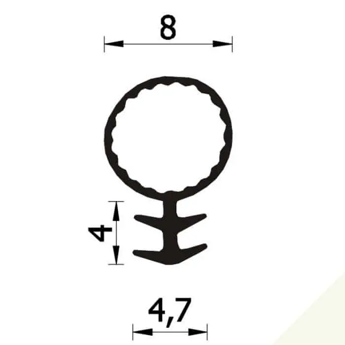 Populair Guarnizione per ristrutturazione A 109 S 80 Roverplastik, aria da 2 a 6 mm, fresata 3,2 mm, finitura Bianco