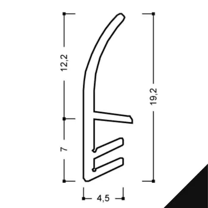 Rechtstreeks Van De Fabrikant Guarnizione per serramento A 144 AC Roverplastik, battuta 12 mm, aria 2 mm, fresata 4 mm, finitura Nero