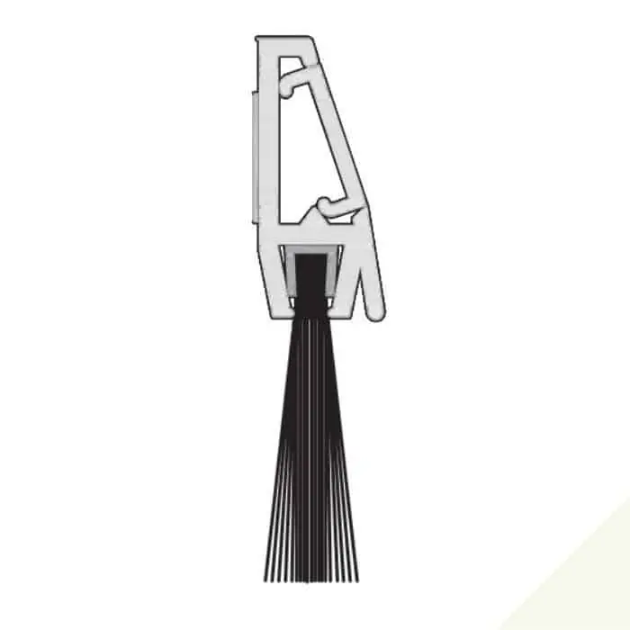 Sottoporta adesivo Pvc S1BC Roverplastik, con spazzolino da 20 mm, lunghezza 914 mm, finitura Bianco Koopje