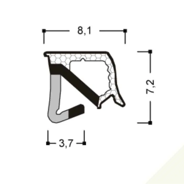 Rechtstreeks Van De Fabrikant Guarnizione per serramento A 270 ESP Roverplastik, aria 6 mm, fresata 3 mm, finitura Bianco