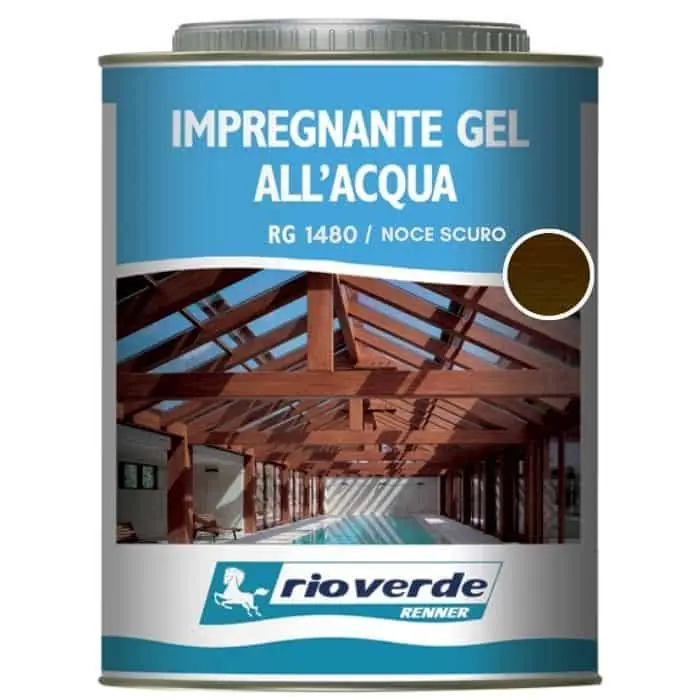 Impregnante gel ad acqua Rioverde RG1480 Renner, per legno, confezione 750 ml, finitura Noce Scuro Alleen Vandaag