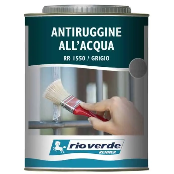Antiruggine ad acqua Rioverde RR1550 Renner, per ferro, confezione 750 ml, finitura Grigio Koop Online