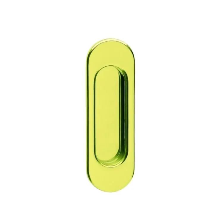 Speciale Aanbieding Maniglia incasso Ghidini Ovale Copriviti per porta scorrevole, ovale, Ottone finitura Lucido Verniciato