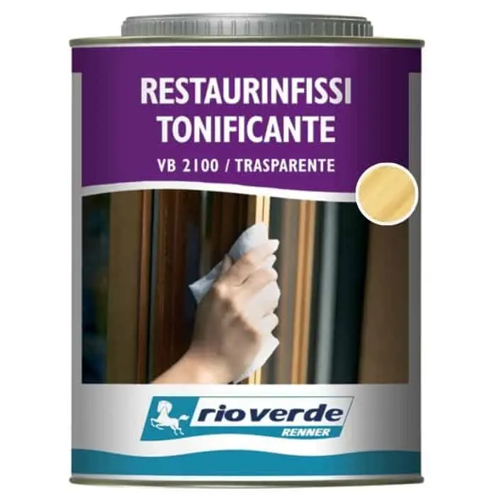 Ritonificante sintetico Rioverde VB2100 Renner, per serramenti in legno, confezione 750 ml, finitura Trasparente Weekendaanbieding