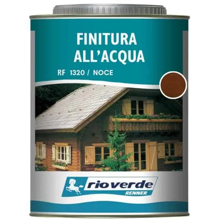 Hoge Kwaliteit Finitura ad acqua Rioverde RF1320 Renner, per legno, confezione 750 ml, colore Noce