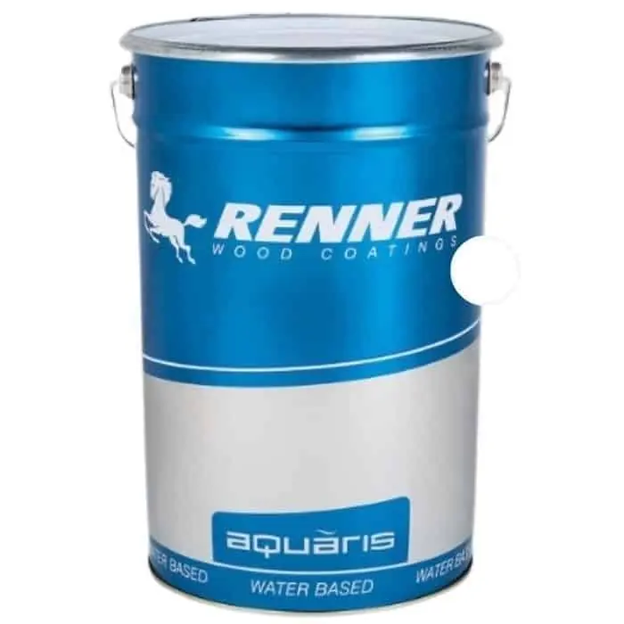 Nieuw Finitura pigmentata ad acqua YO-30M317 Renner, per legno, tixotropica, confezione 5 Kg, colore Bianco 30 Gloss