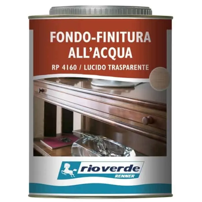 Uitverkoop Vernice ad acqua Rioverde RP4160 Renner, per legno, confezione 750 ml, finitura Trasparente Lucido
