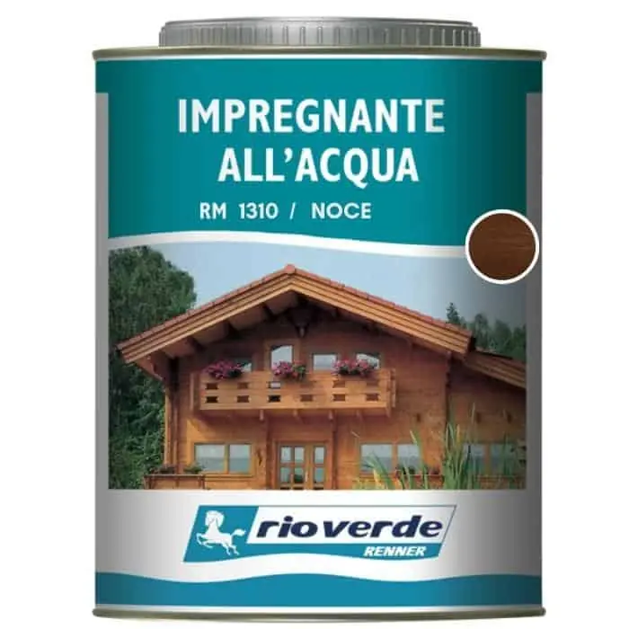 Speciale Aanbieding Impregnante ad acqua Rioverde RM1310 Renner, per legno, confezione 2500 ml, finitura Noce