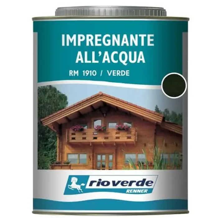 Korting Impregnante ad acqua Rioverde RM1910 Renner, per legno, confezione 750 ml, finitura Verde