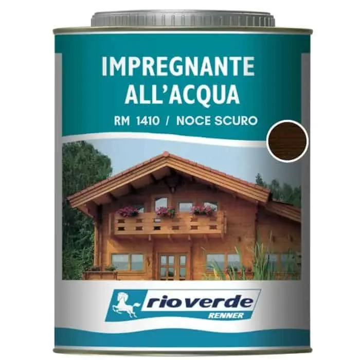 Uitverkoop Impregnante ad acqua Rioverde RM1410 Renner, per legno, confezione 750 ml, finitura Noce Scuro