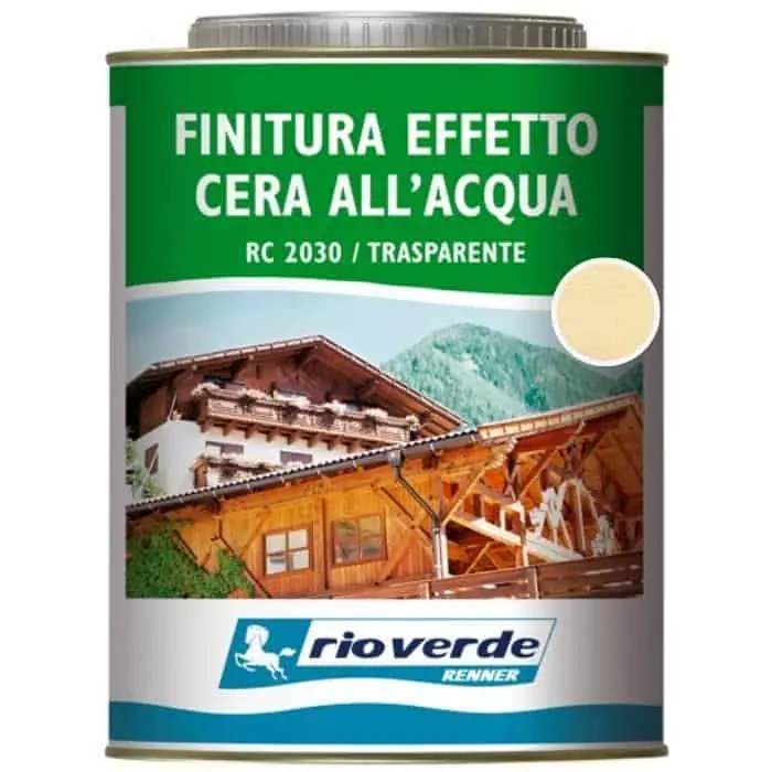 Laatste Versie Finitura cerosa ad acqua Rioverde RC2030 Renner, per legno, confezione 750 ml, colore Trasparente