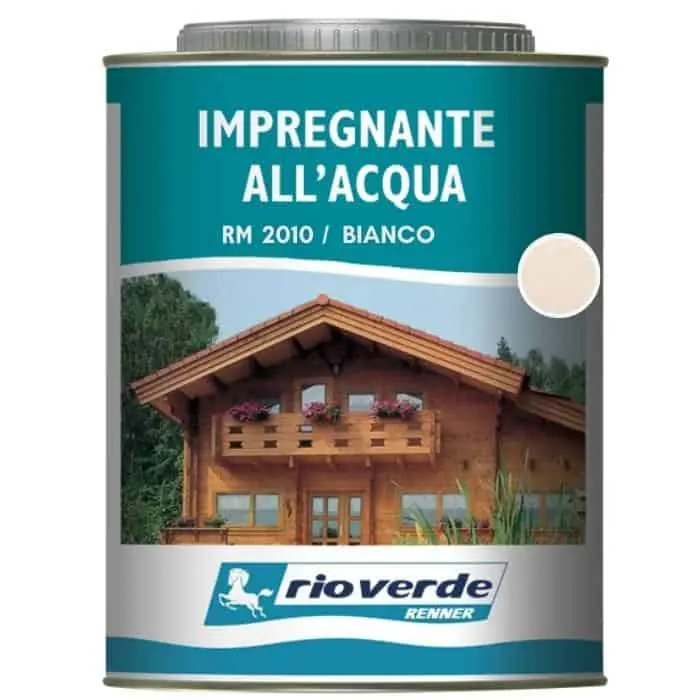 Tijdelijk Beschikbaar Impregnante ad acqua Rioverde RM2010 Renner, per legno, confezione 2500 ml, finitura Bianco