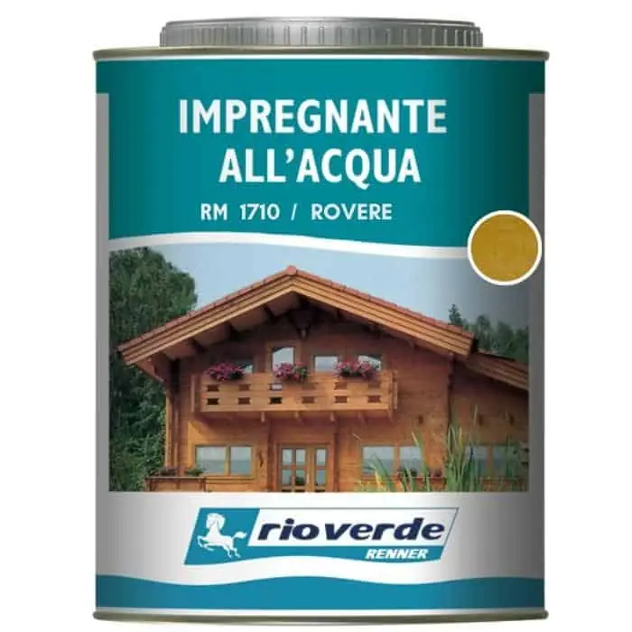 Aanbieding Impregnante ad acqua Rioverde RM1710 Renner, per legno, confezione 2500 ml, finitura Rovere