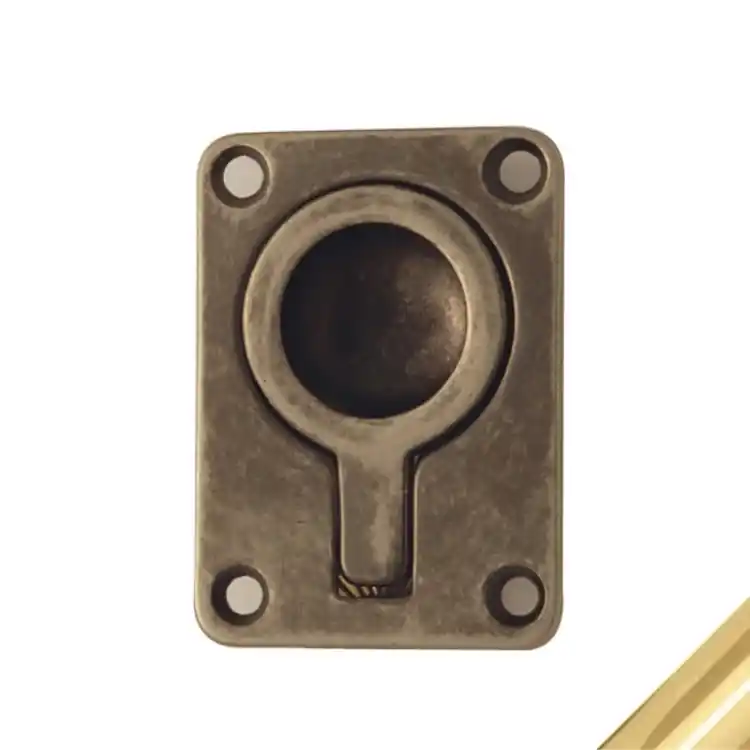 Manettina 516 MT Reguitti per porta, a incasso, dimensioni 51x64 mm, finitura Ottone Lucido Alleen Vandaag