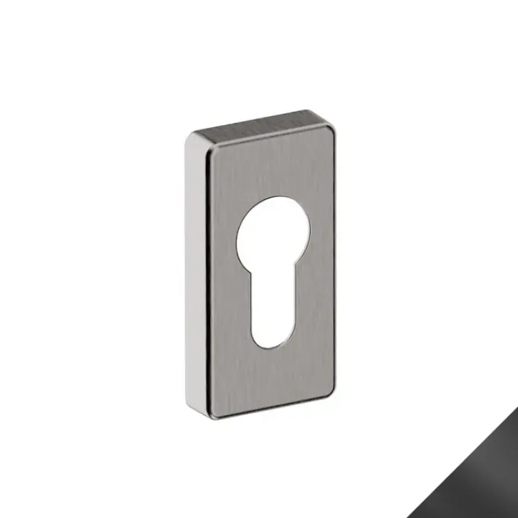 Betaalbaar Bocchetta Q09 BY Reguitti per maniglia porta, foro Yale, dimensioni 62x32 mm, Acciaio Inox finitura Nero Opaco