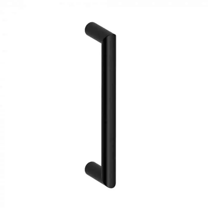 Seizoensaanbieding Maniglione Nairobi 20 Reguitti per porta, supporti dritti, dimensioni 20x220 mm, interasse 200 mm, Acciaio Inox finitura Nero Opaco