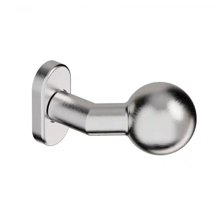 Pomolo Sfera S 205/L09 Reguitti per porta, FISSO su rosetta ovale 62x71x10 mm, Acciaio Inox Satinato 304 Alleen Vandaag