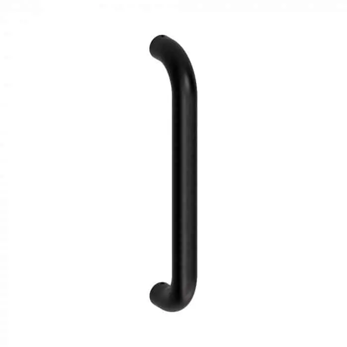Maniglione Atlanta 3A0 Reguitti per porta, dritto, diametro 30 mm, interasse 350 mm, Acciaio Inox finitura Nero Opaco Gratis Retour