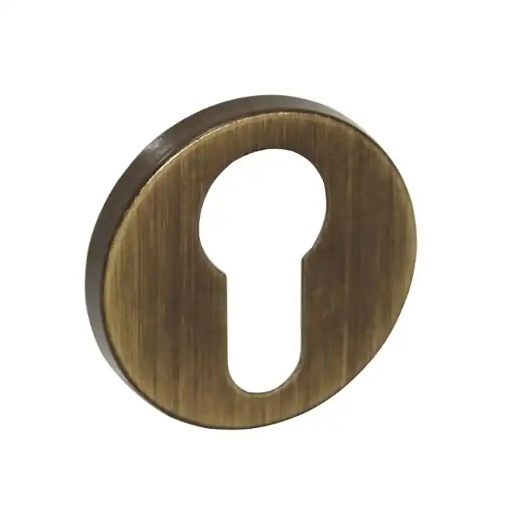 Korting Bocchetta coprivite 003 BY Reguitti per porta, tonda foro Yale, dimensioni 45x7 mm, Ottone finitura Bronzo Graffiato