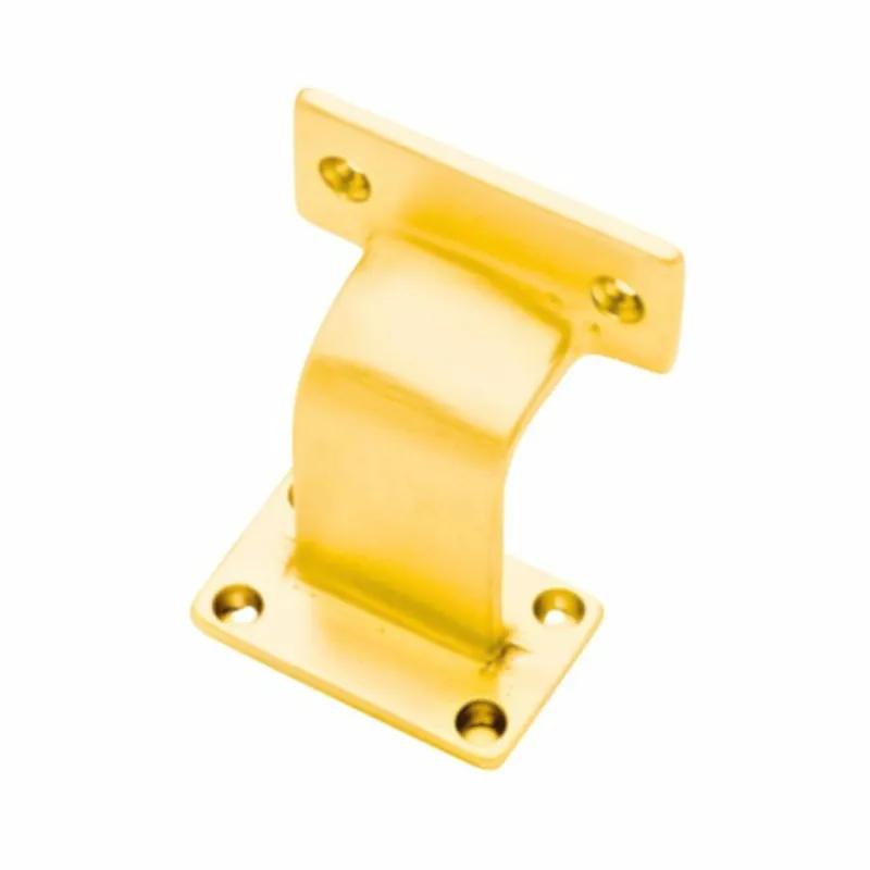 Supporto per corrimano Reguitti 622, doppia base rettangolare, Ottone finitura Lucido Verniciato Gratis Retour