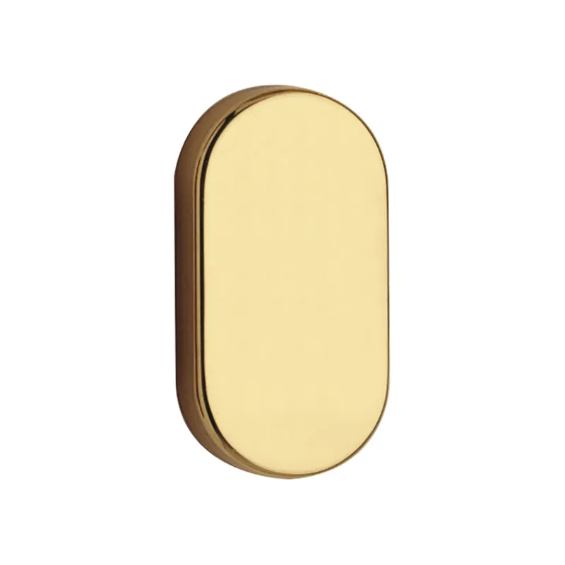 Bocchetta 009 BC Reguitti per maniglia porta, cieca, dimensioni 65x32 mm, finitura Ottone Lucido Shop Nu