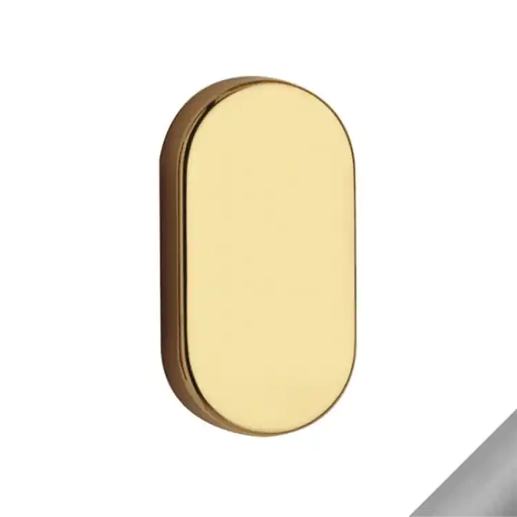 Bestseller Bocchetta 009 BC Reguitti per maniglia porta, cieca, dimensioni 65x32 mm, finitura Satinato Cromato