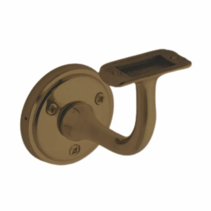 Supporto per corrimano Reguitti 628SU, rosetta tonda con 3 fori vite, appoggio piano, Ottone finitura Bronzato Koop Online