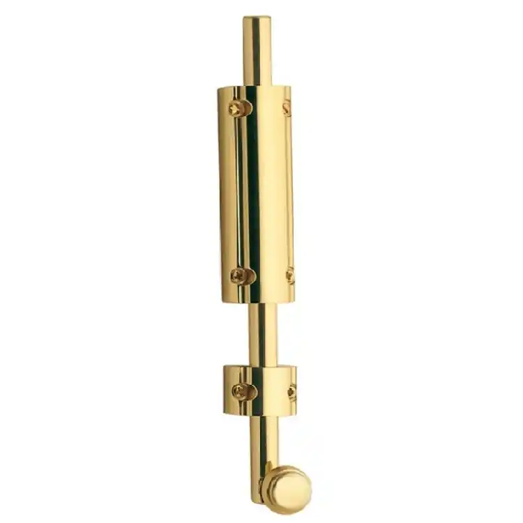 Catenaccio 073 CT Reguitti per porta, verticale tondo, lunghezza 400 mm, finitura Ottone Lucido Aanbieding