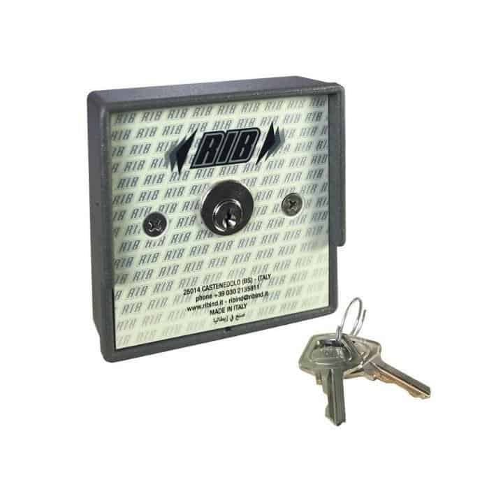Selettore a chiave Block Rib per automazione cancello, da parete, dimensioni 98,5x98,5x41 mm Weekendaanbieding