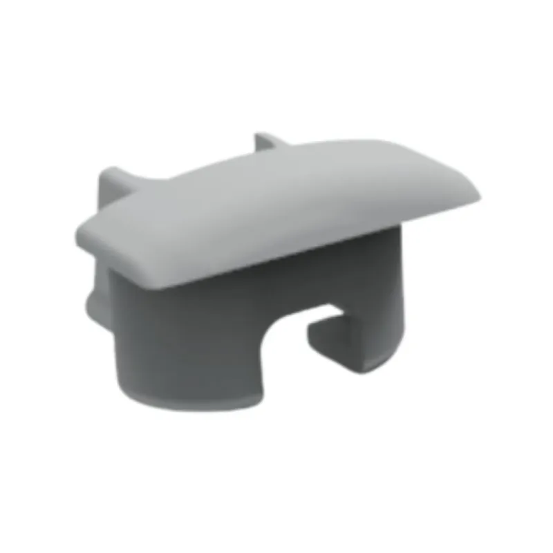Hete Deal Terminale Berna Duegi per profilo alluminio illuminazione Led, dimensione 18,4x15,4 mm, Plastica finitura Grigia