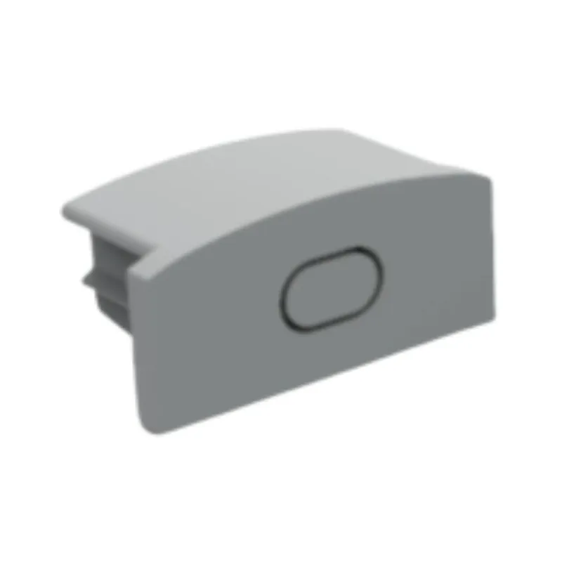 Terminale Basilea per profilo alluminio illuminazione Led, dimensione 17,4x8,2 mm, Plastica finitura Grigio Korting