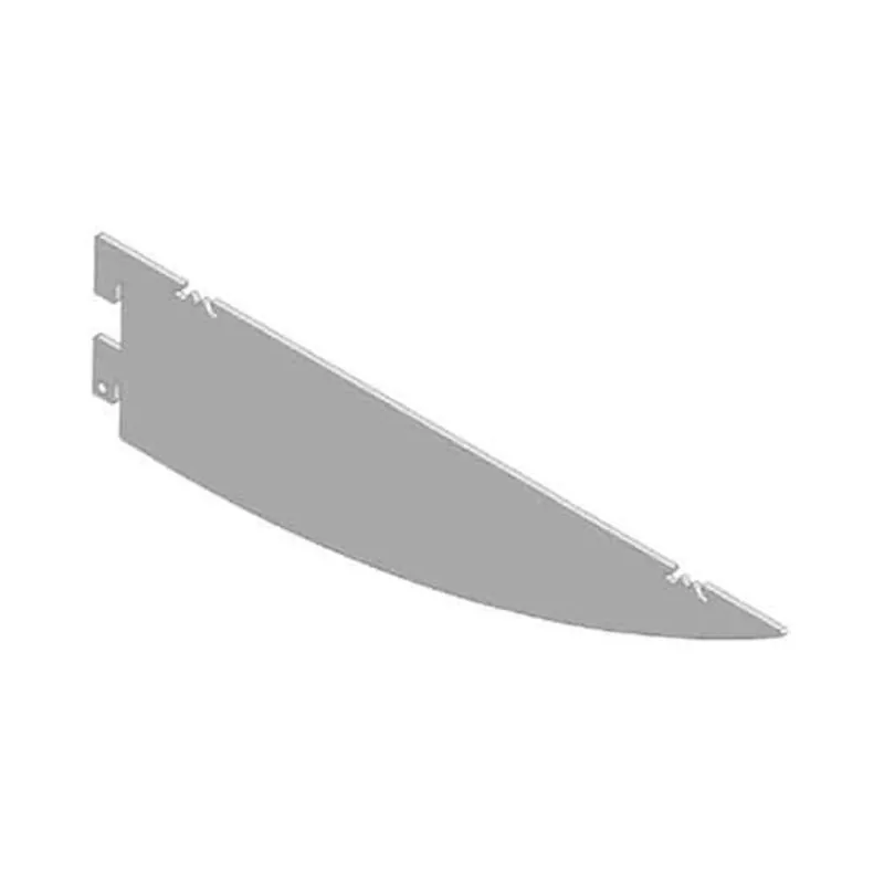 Laatste Kans Supporto Vela Km01 Kremens per mensola in legno e vetro, lunghezza 230 mm, Acciaio finitura Argento Verniciato