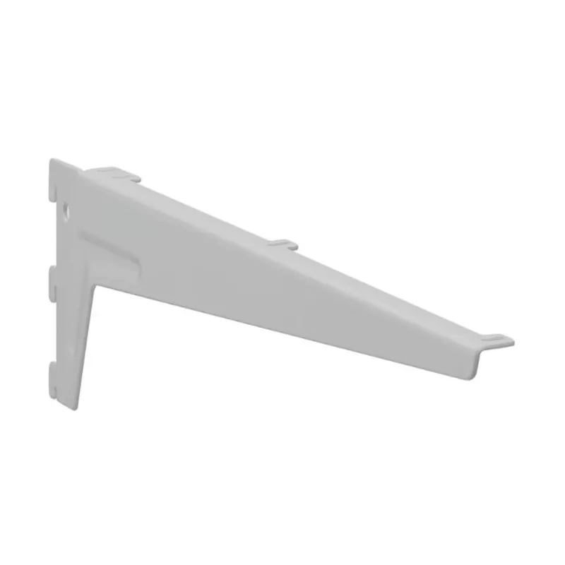 Lage Kosten Coppia Supporto PR46 Pratico per mensola in legno, lunghezza 480 mm, portata 65 Kg, Acciaio finitura Argento Verniciato