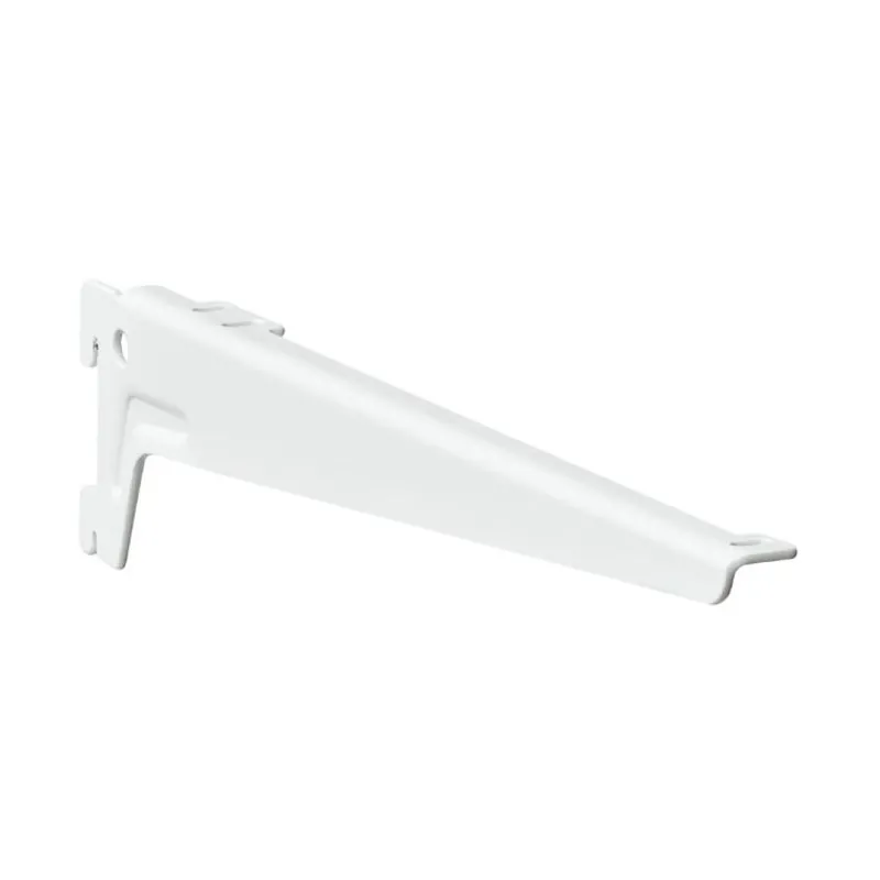 Uitverkoop Coppia Supporto PR46 Pratico per mensola in legno, lunghezza 380 mm, portata 55 Kg, Acciaio finitura Bianco Verniciato