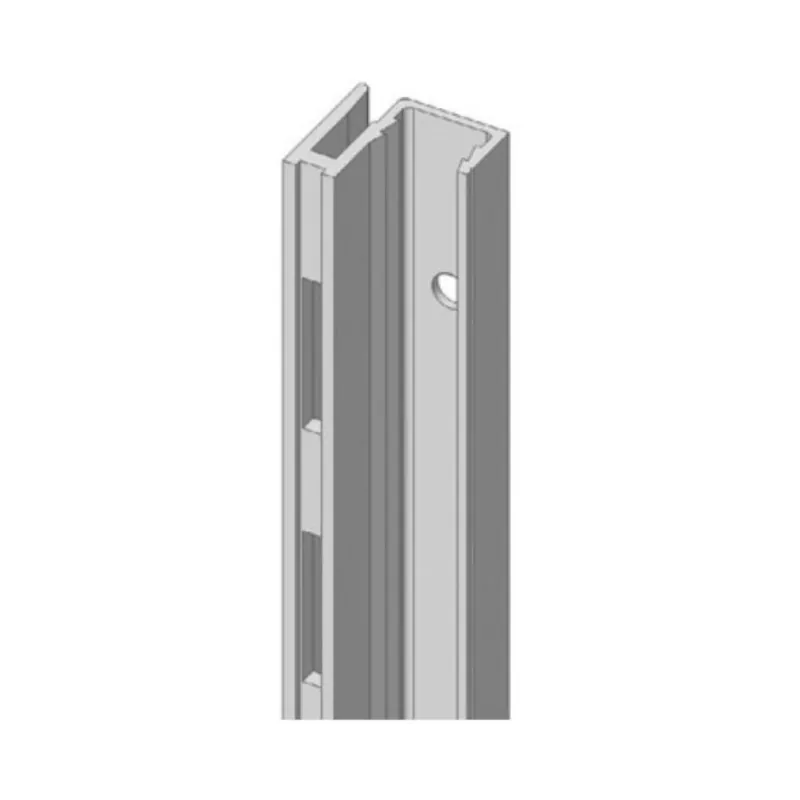 Cremagliera laterale KC03 Kremens per pareti attrezzate, feritoia singola, lunghezza 3012 mm, Alluminio finitura Argento Anodizzato Betrouwbaar