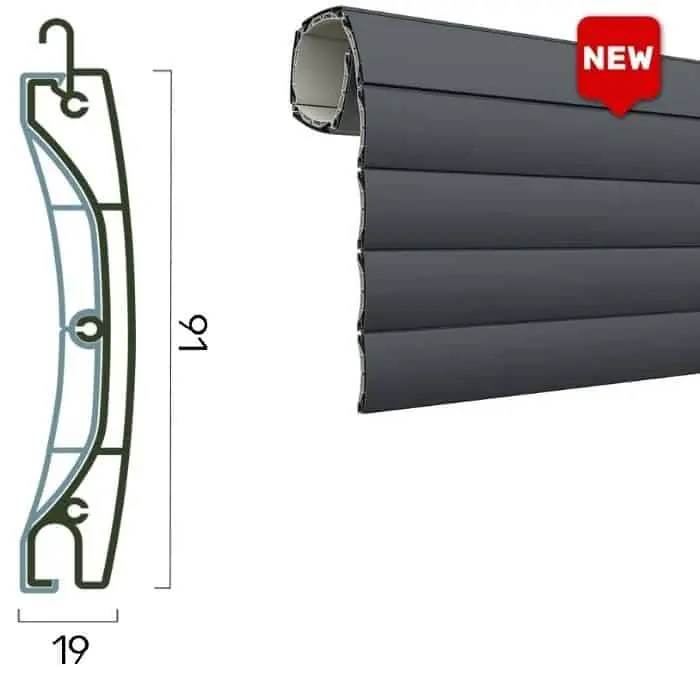 Beperkte Voorraad Avvolgibile Sertherm Pinto in Alluminio e Pvc Coibentato, per serranda, dimensioni profilo 19x91 mm