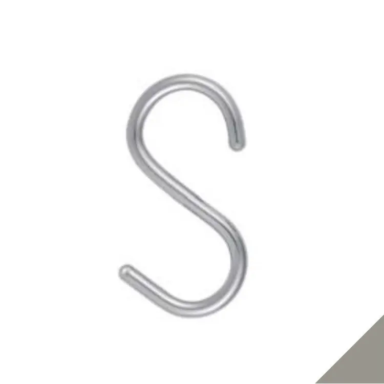 Veilige Betaling Gancio a S esse 803E Porro per tubo Reling, larghezza 18 mm, finitura Nickel Satinato