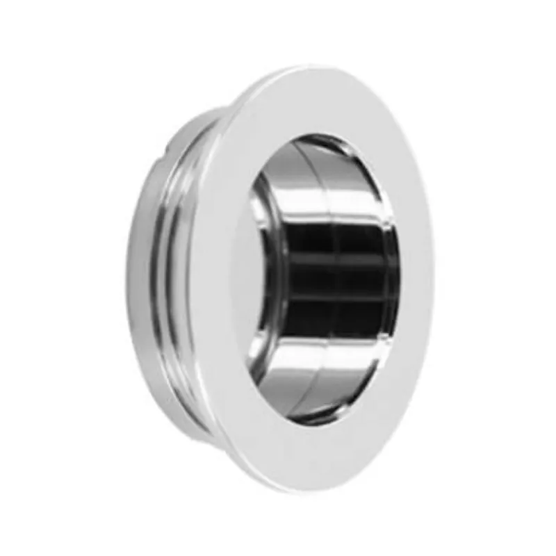 Finale Uitverkoop Maniglia incasso 595 Omporro per mobile, diametro foro 54x12,5 mm, esterno 59x2,5 mm, Ottone finitura Cromo Lucido
