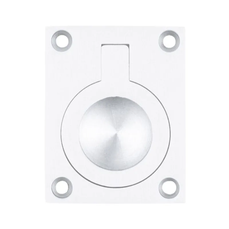 Must-Have Maniglia incasso 587 Omporro per mobile, diametro foro 28x10 mm, esterno 51x38 mm, Ottone finitura Cromo Lucido