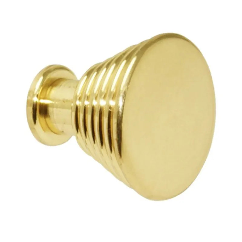 Aanbieding Pomolo 147 Omporro per mobile, diametro 25 mm, sporgenza 25 mm, Ottone finitura Oro lucido